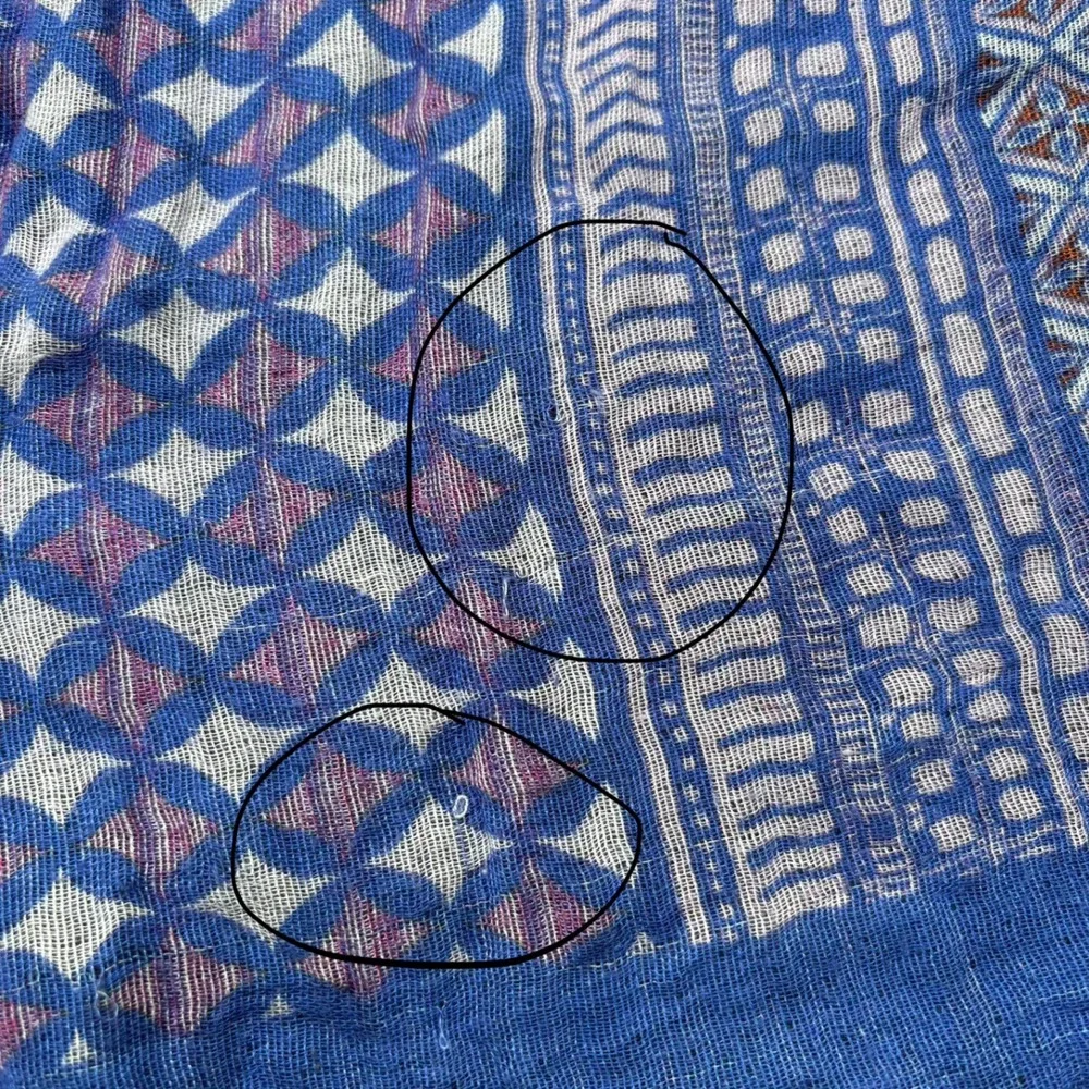 Anu Scarf OS Multicolor Good Patchwork Rayon Boho Frayed‎ Fringe Wrap Gypsy